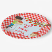 秋のリンゴ狩りアフリカ系アメリカ人誕生日 ペーパープレート (アングル)