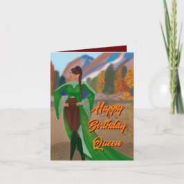 秋のリーガル黒人女性 | 誕生日カード カード