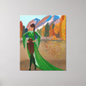 秋のリーガル | 美しい黒人女性 キャンバスプリント (正面)