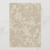 秋のリースの感謝祭の夕食メニューカード メニュー (裏面)