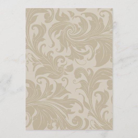 秋のリースの感謝祭の夕食メニューカード メニュー (裏面)