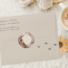 秋のリースの結婚素朴な ラウンドシール