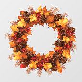 秋のリースウィンドウ ウィンドウサイン (シート)