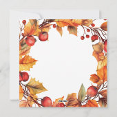 秋のリースエレガント感謝祭 シーズンカード (裏面)