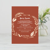 秋のリースパンプキンフレーム感謝祭 招待状 (スタンド正面)