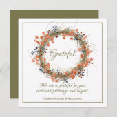 秋のリースプロフェッショナル感謝祭 シーズンカード (正面/裏面)