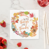 秋のリース与え感謝してい2 スタンダードランチョンナプキン (インサイチュ)