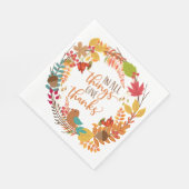 秋のリース与え感謝してい2 スタンダードランチョンナプキン (角)