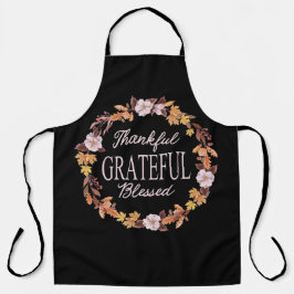 秋のリース感謝感謝賛美 エプロン
