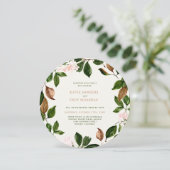 秋のリース(かわいらしピンク) 招待状 (スタンド正面)