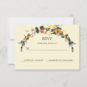 秋のリース |ウェーモダンディングRSVP 出欠カード (正面)