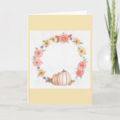 秋のリース カード (正面)