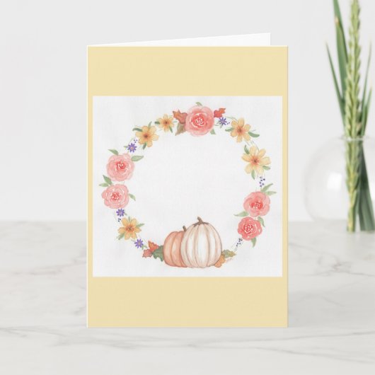 秋のリース カード (正面)
