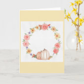 秋のリース カード (黄色い花)