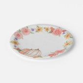 秋のリース ペーパープレート (アングル)