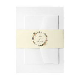 秋のリース |モダン結婚のカスタム数 招待状ベリーバンド