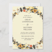 秋のリース |モダン結婚s 招待状 (正面)