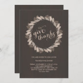 秋のリース | 感謝祭の食事招待状 招待状 (正面/裏面)