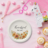 秋のリース-秋フローラ感謝祭 ペーパープレート (パーティー)