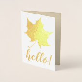 秋のリーフカスタム文字 箔カード (正面)