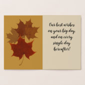 秋のリーフカスタム文字 箔カード (内部)