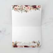 秋のリーフピンクフローラ秋リースベビーありがとう カード (内部)