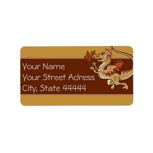 秋のリーリーフドラゴンのアドレスラベル ラベル (正面)