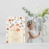 秋のルーラル ツー スウィート バースデー パーティー フォト 招待状 (スタンド正面)