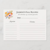 秋のレシピカード – オータム キッチンステーショナリー 案内状 (正面)