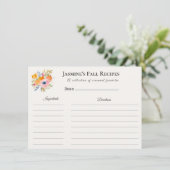 秋のレシピカード – オータム キッチンステーショナリー 案内状 (スタンド正面)