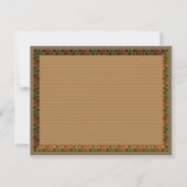 秋のレシピカード 招待状 (裏面)