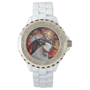 秋のレディーウォッチ絵画- 腕時計