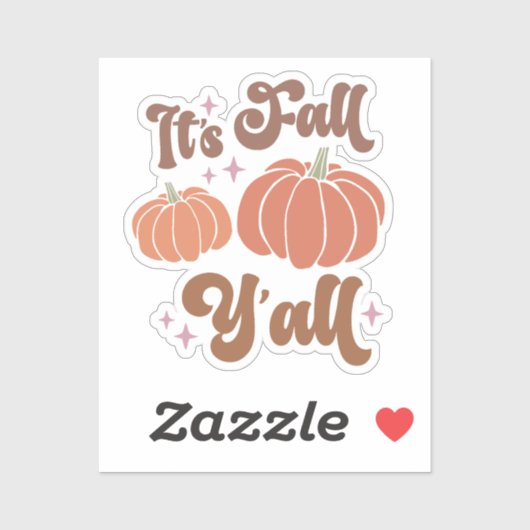 秋のレトロなグルービー シール (シート)