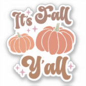 秋のレトロなグルービー シール (正面)