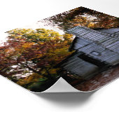 秋のログキャビン ポスター (角)