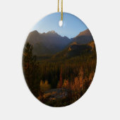 秋のロッキー山脈の朝の光 セラミックオーナメント (右)