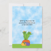 秋のロバ1st誕生日招待状 招待状 (裏面)