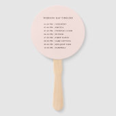 秋のロマンスフローラリース結婚式の日のタイムライン ハンドファン (裏面)