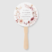 秋のロマンスフローラリース結婚式の日のタイムライン ハンドファン (正面)