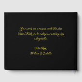 秋のロマンスブラック&金ゴールドフローラ幾何学的秋 ゲストブック (裏面)