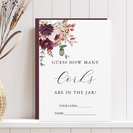 秋のロマンス推測いくつのコークゲームカード 招待状