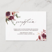 秋のロマンス水の色のフローラ結婚披露宴 エンクロージャーカード (正面)