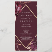 秋のロマンス金ゴールドフレームブルゴーニュ結婚ーズ プログラム (正面)