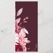 秋のロマンス金ゴールドフレームブルゴーニュ結婚ーズ メニュー (裏面)