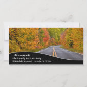 秋のロードシーンを北に移動する 案内状 (正面)