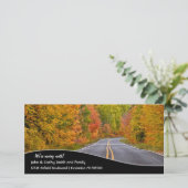 秋のロードシーンを北に移動する 案内状 (スタンド正面)