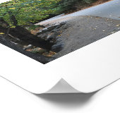 秋のロードヨセミテのカラー写真 ポスター (角)