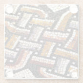 秋のローマのモザイク ガラスコースター (裏面)