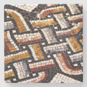 秋のローマのモザイク ストーンコースター (正面)