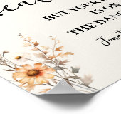 秋のワイルドフラワーあなたの座席の結婚披露宴を見つける ポスター (角)